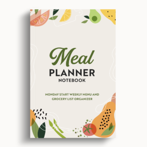 Meal Planner Notebook – Beige – Monday Start – 6″x9″