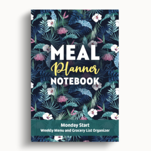 Meal Planner Notebook – Tropical – Monday Start – 6″x9″